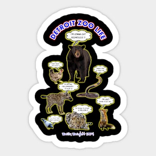 DETROIT ZOO LIFE REMIXED Sticker